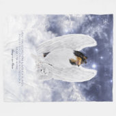 Tricolor Collie Angel & Cherubim, Starry Heaven - Fleecedecke (Vorderseite (Horizontal))