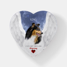 Tricolor Collie Angel, Heaven - Gedenkherz der Hau