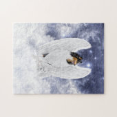 Tricolor Collie Angel und Cherubim im Hundehimmel  Puzzle (Horizontal)