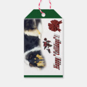 Tricolor Collie Christmas Geschenkanhänger (Rückseite)