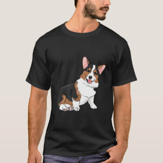 Tricolor Corgi Corgi Mama Corgi Vater Niedlich Cor T-Shirt