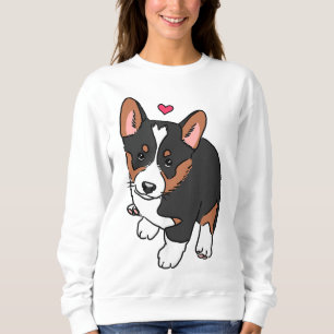 Tricolor Corgi Puppy Dog Niedlich Corgi Corgi Zeic Sweatshirt