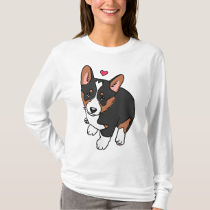 Tricolor Corgi Puppy Dog Niedlich Corgi Corgi Zeic T-Shirt