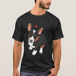 Tricolor Corgi Puppy Dog Niedlich Corgi Corgi Zeic T-Shirt