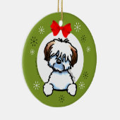 Tricolor Coton de Tulear Christmas Classic Keramikornament (Rechts)