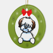 Tricolor Coton de Tulear Christmas Classic Keramikornament (Links)