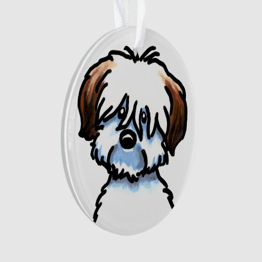 Tricolor Coton de Tulear Face Ornament (Vorderseite)