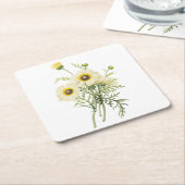 Tricolor daisy (Chrysanthemum carinatum) von Redou Rechteckiger Pappuntersetzer (angewinkelt)