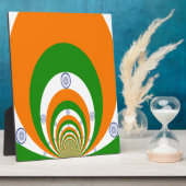 Tricolor eines sehr tiefen Safrans, weiß GREEN Fotoplatte (Seite)