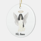 Tricolor English Springer Spaniel Beileid Keramik Ornament (Links)