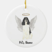 Tricolor English Springer Spaniel Beileid Keramik Ornament (Hinten)