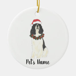 Tricolor English Springer Spanier Weihnachten Keramik Ornament