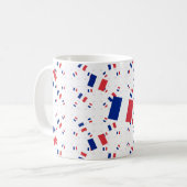 Tricolor France Flag in Multiple Layers Askew Kaffeetasse (Vorderseite Links)