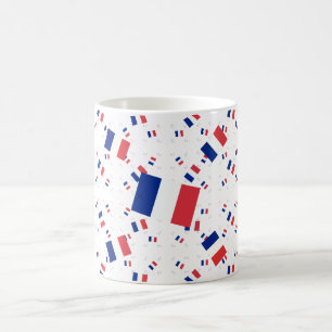 Tricolor Frankreich-Flagge in den mehrfachen Kaffeetasse
