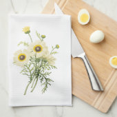 tricolor Gänseblümchen (Chrysantheme carinatum) Küchentuch (Viertel Falte)