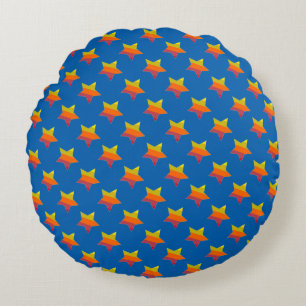 Tricolor Gelb Orange Red Stars Rundkissen Rundes Kissen