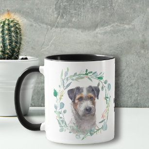 Tricolor Jack Russell Terrier Wreath Kaffeemaschin Tasse
