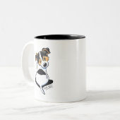 Tricolor Jack Russell Terrier Zweifarbige Tasse (Vorderseite Links)