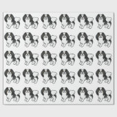 Tricolor Japanische Zeichenkartoon-Hundeschema Geschenkpapier (Flach)