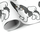 Tricolor Japanische Zeichenkartoon-Hundeschema Geschenkpapier (Rolleneckpunkt)