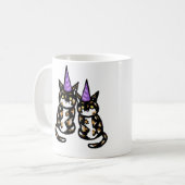 Tricolor-Katze-Feier-Tasse Kaffeetasse (Vorderseite Links)