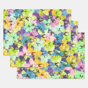 Tricolor Mosaik-Orchideen, Geschenkpapier Set