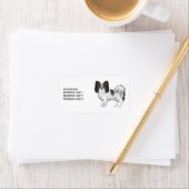 Tricolor Papillon Niedlicher Hund mit Ihrem benutz Adressaufkleber (Insitu)