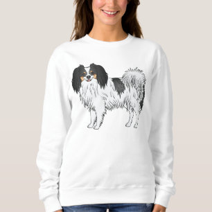 Tricolor Phalène Niedlicher Cartoon Dog Für Hunde Sweatshirt