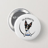 Tricolor Rat Terrier IAAM Button (Vorne & Hinten)