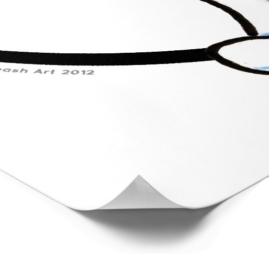 Tricolor Rat Terrier IAAM Poster (Ecke)