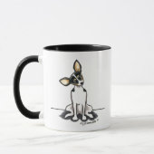 Tricolor Rat Terrier Sit Hübsch Tasse (Links)