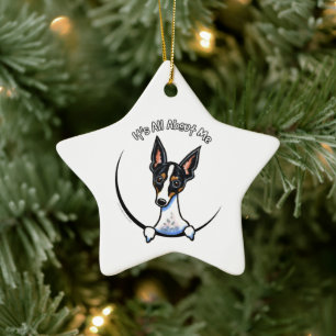 Tricolor Ratte Terrier IAAM Keramik Ornament