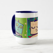 Tricolor Roboter-Tasse Tasse (Vorderseite Links)