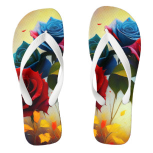 Tricolor-Rose, Flip Flops Badesandalen