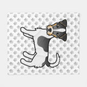 Tricolor Rough Coat Jack Russell Terrier Dog Fleecedecke (Vorderseite (Horizontal))