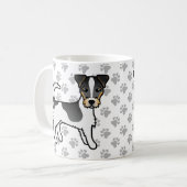 Tricolor Rough Coat Jack Russell Terrier Dog Kaffeetasse (Vorderseite Links)