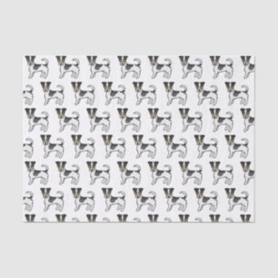 Tricolor Rough Coat Jack Russell Terrier Hunde Seidenpapier