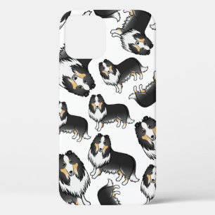 Tricolor Rough Collie Niedlich Cartoon Dog Muster Case-Mate iPhone Hülle