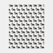 Tricolor Rough Collie Niedlich Cartoon Dog Muster Fleecedecke (Vorderseite)