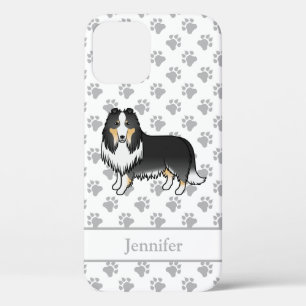 Tricolor Rough Collie Niedlich Cartoon Dog & Name Case-Mate iPhone Hülle