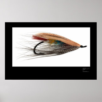 Tricolor Salmon Fly Poster