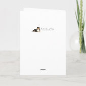 Tricolor Sheltie Oster Karte (Rückseite)