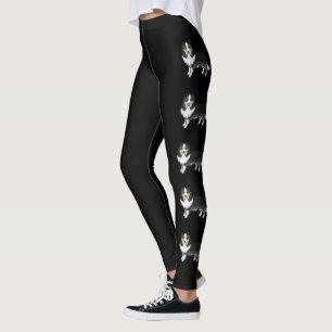 Tricolor Shetland Sheepdog Sheltie Cartoon Hunde Leggings