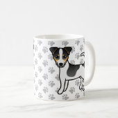 Tricolor Smooth Coat Jack Russell Terrier Dog Kaffeetasse (VorderseiteRechts)