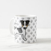 Tricolor Smooth Coat Jack Russell Terrier Dog Kaffeetasse (Vorderseite Links)
