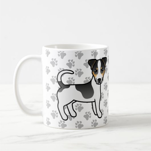 Tricolor Smooth Coat Jack Russell Terrier Dog Kaffeetasse (Links)