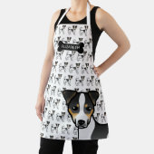 Tricolor Smooth Coat Jack Russell Terrier & Name Schürze (InSitu)