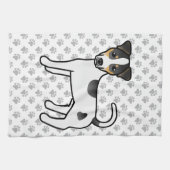Tricolor Smooth Coat Parson Russell Terrier Dog Geschirrtuch (Horizontal)
