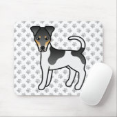 Tricolor Smooth Fox Terrier Niedlich Cartoon Dog Mousepad (Mit Mouse)