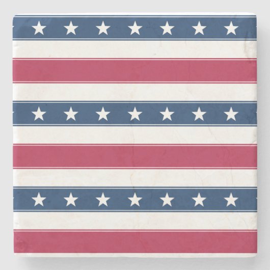 Tricolor Stripes Patriotic Steinuntersetzer (Vorderseite)